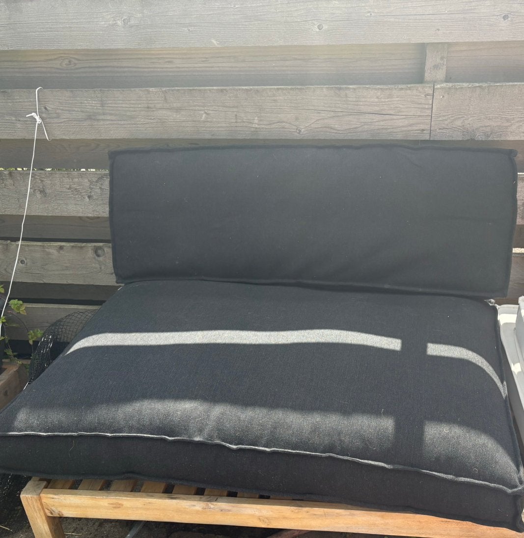 2 antraciete pallet kussens/ loungebank kussens, Ophalen, Nieuw
