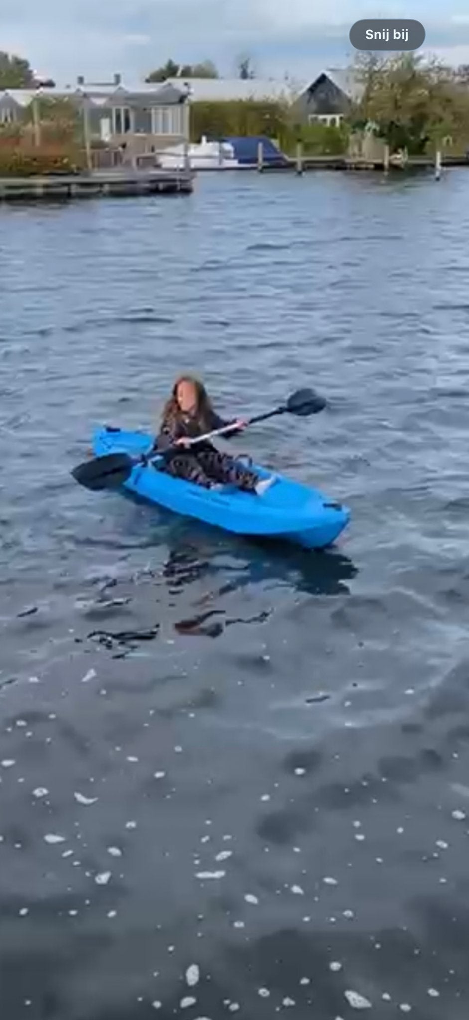 Blauwe kajak met peddel - Zo goed als nieuw, Eén persoon, Met peddels, Kajak, Ophalen of Verzenden
