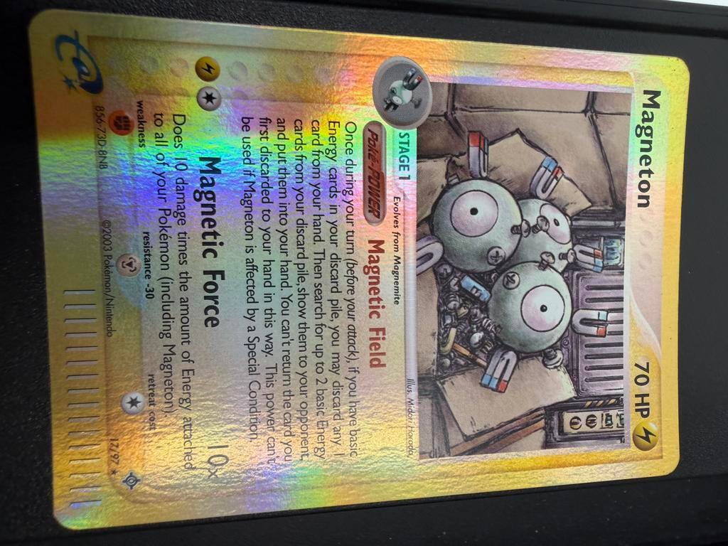 Magneton 12/92 Holo Rare EX Dragon Pokemon Kaart, Ophalen of Verzenden, Gebruikt, Losse kaart, Foil
