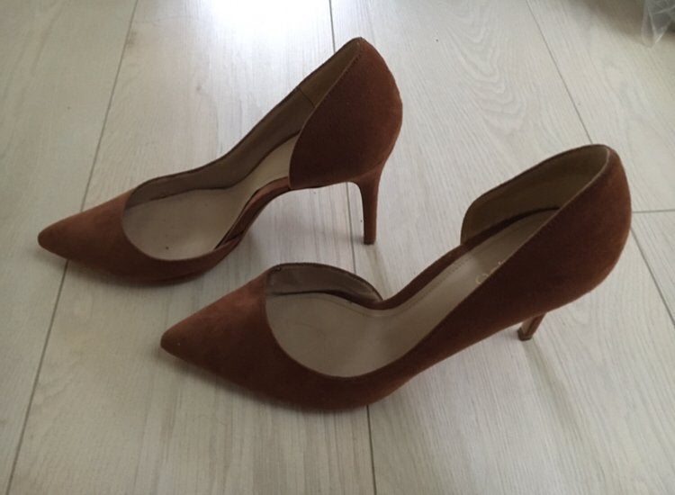 Pumps cognac, Pumps, Mango, Bruin, Ophalen of Verzenden
