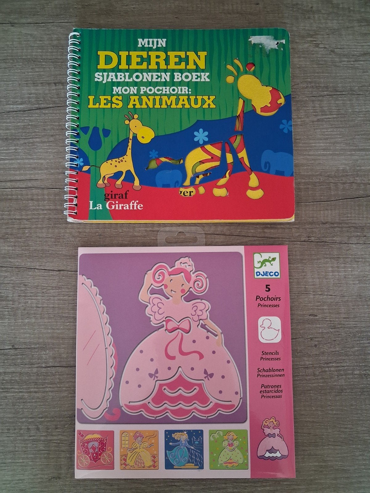 Dieren sjablonen boek en prinsessen, Ophalen of Verzenden, Zo goed als nieuw