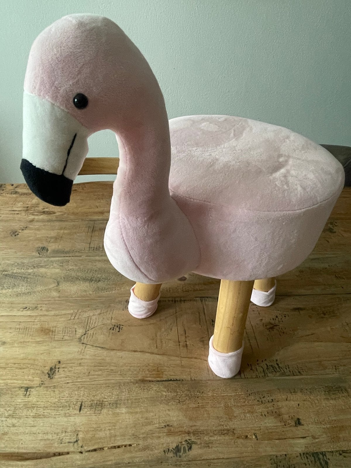Roze Flamingo Krukje - Speels en Decoratief, Ophalen, Zo goed als nieuw, Hout