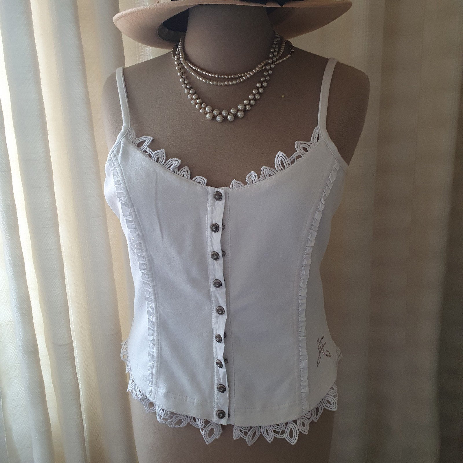 Air field topje 36, Kleding | Dames, Tops, Wit, Ophalen of Verzenden, Zo goed als nieuw, Airfield