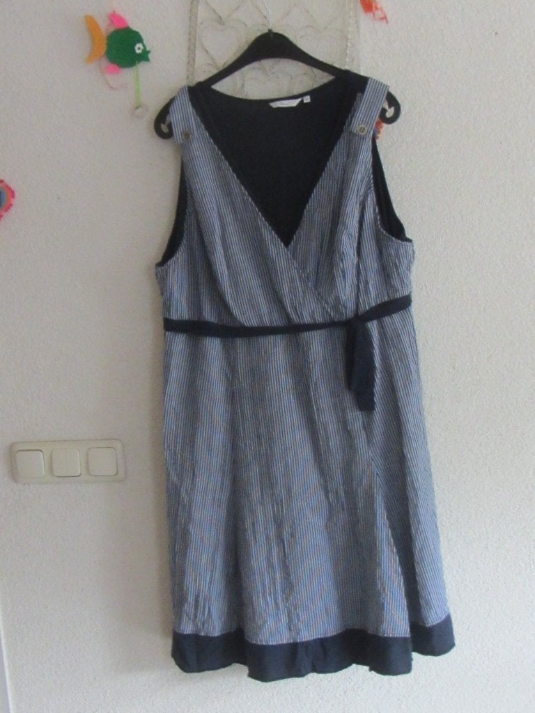 Zomerjurk Miss Etam  maat 48, Kleding | Dames, Grote Maten, Ophalen of Verzenden, Zo goed als nieuw, Blauw, Jurk