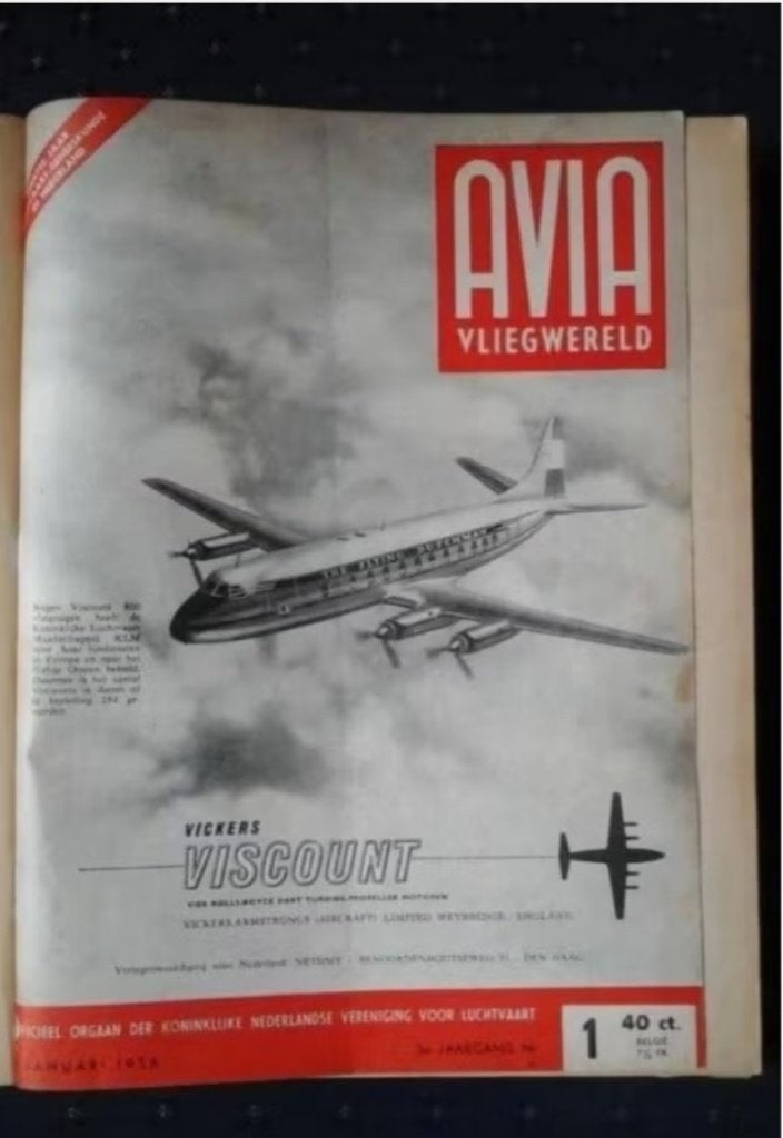 Tijdschrift Avia vliegwereld complete jaargang 1956 ingebond, Verzamelen, Ophalen, Zo goed als nieuw, Boek of Tijdschrift