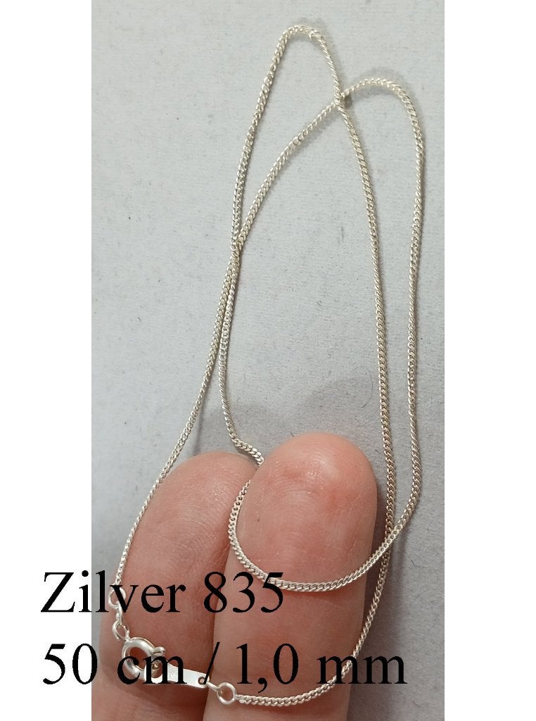 Zilveren ketting Gourmet 50 cm 1,0 mm 835 zilver, Sieraden, Tassen en Uiterlijk, Kettingen, Zilverjuwelier.nl, Nieuw, Ophalen of Verzenden