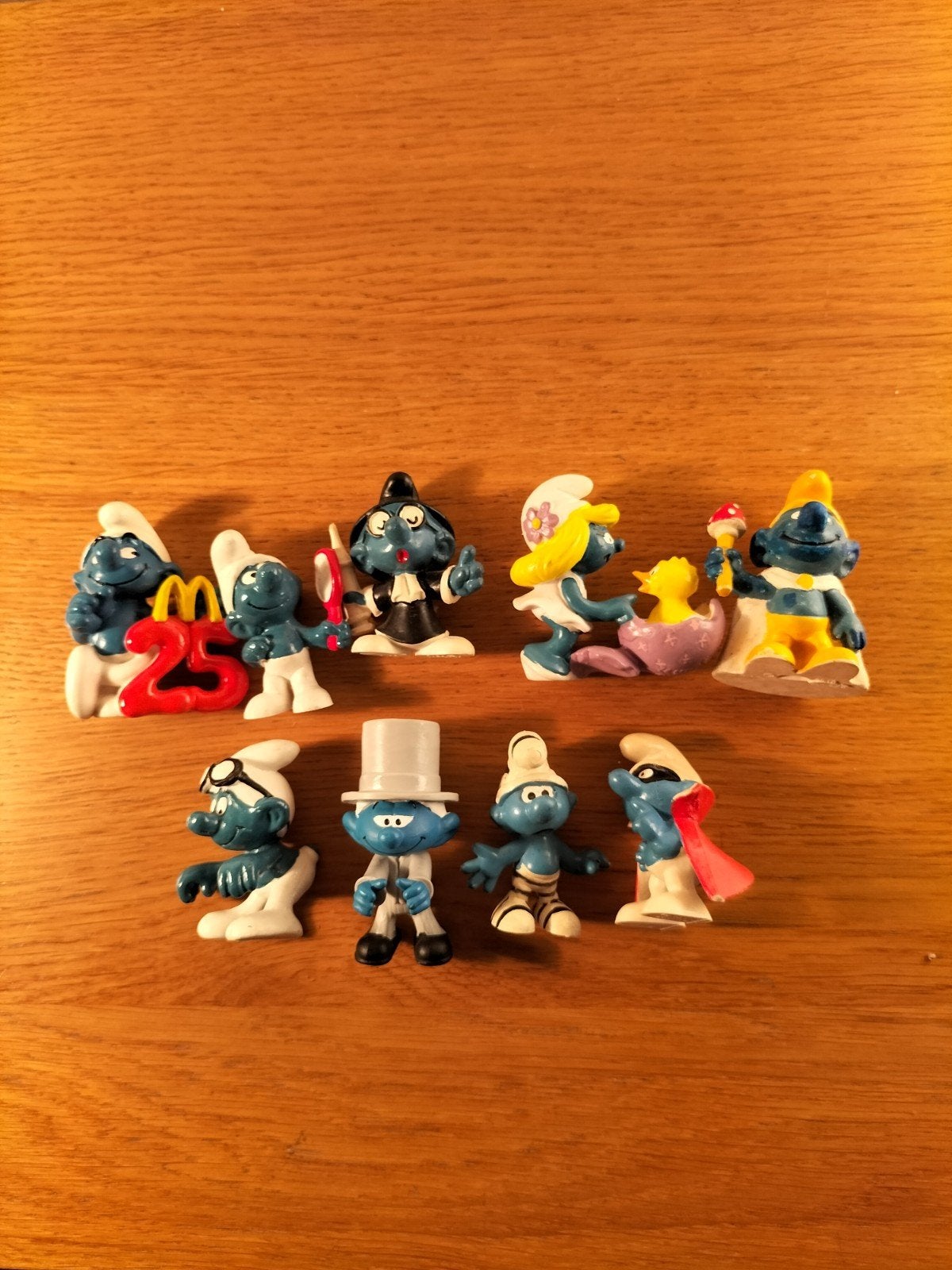 Negen verschillende smurfen, Ophalen of Verzenden, Gebruikt, Verschillende Smurfen