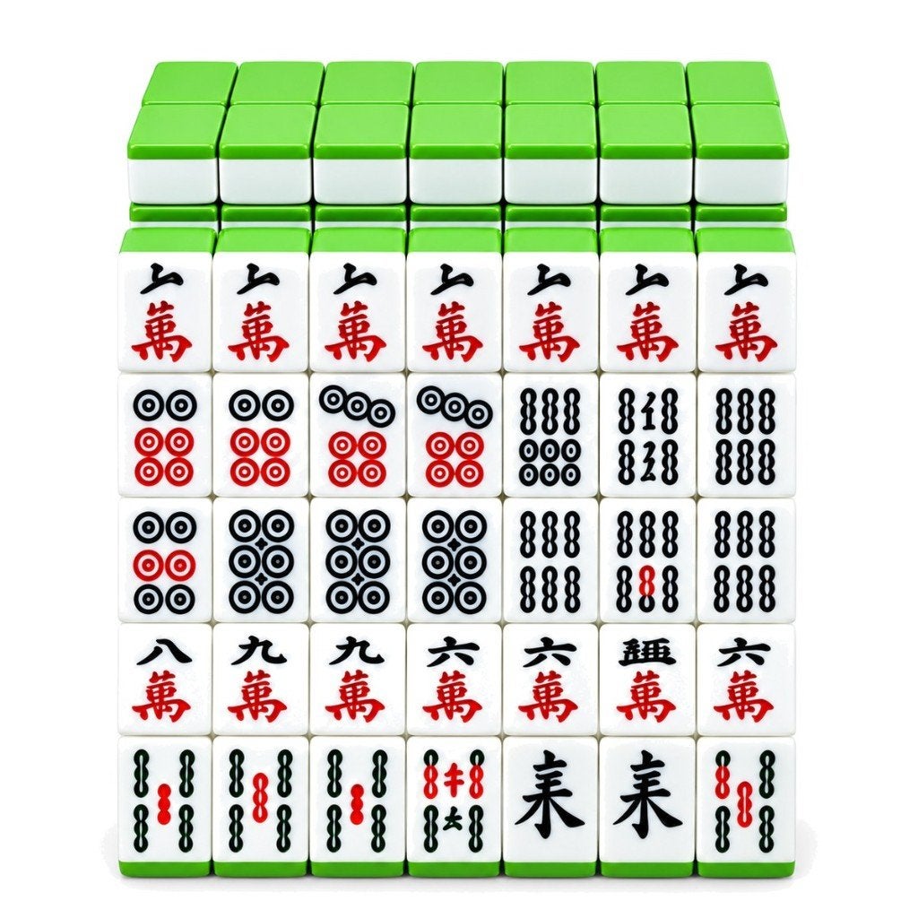 Mahjong stenen 42 mm, 72 stenen groen, nieuw, Drie of vier spelers, Ophalen of Verzenden, Nieuw