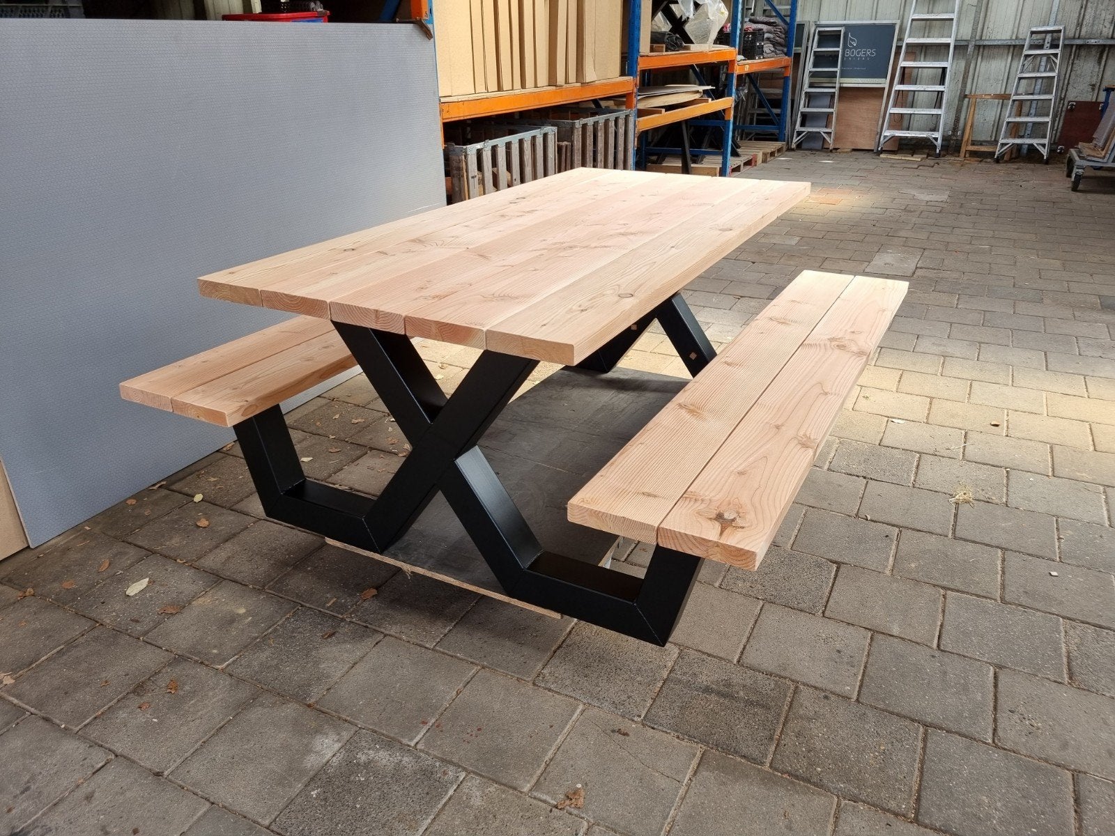 Douglas picknicktafel/bank nieuw  LEVERBAAR BINNEN 1 WEEK, Ophalen, Nieuw, Rechthoekig, Hout