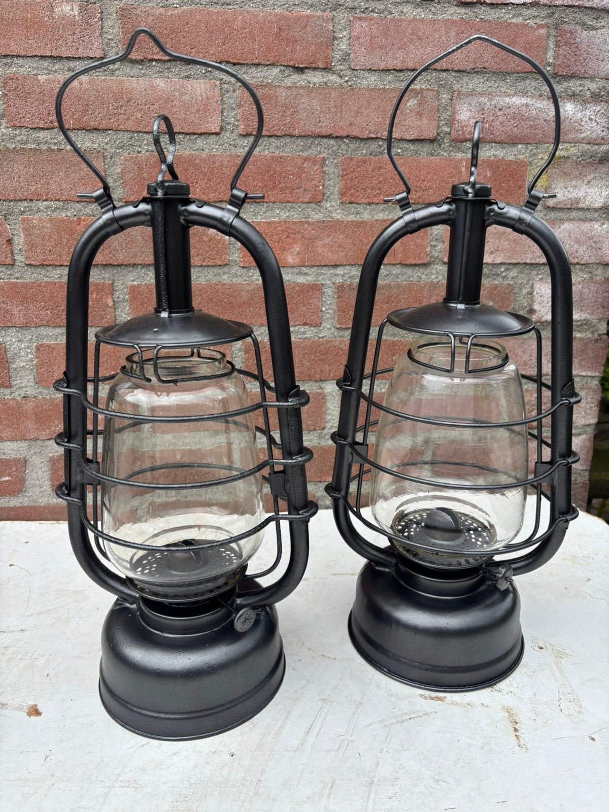 Stormlamp,lantaarn olielamp, petroleum, Antiek en Kunst, Antiek | Lampen, Ophalen of Verzenden