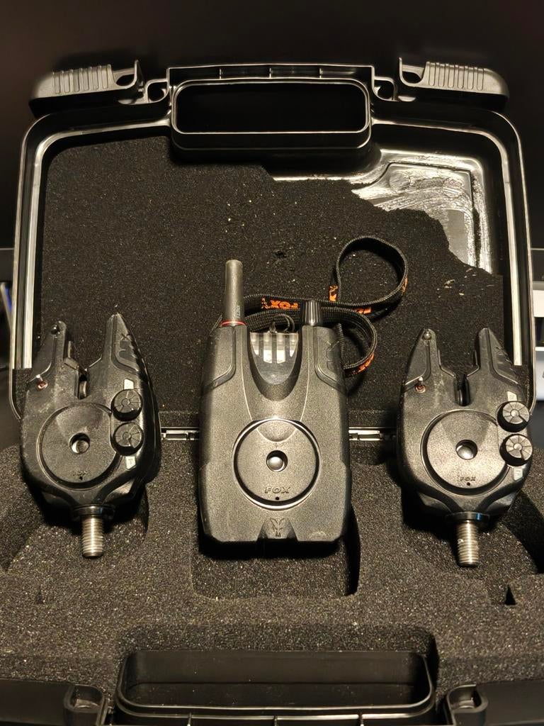 Fox MX Beetmelders 2+1 set, Watersport en Boten, Hengelsport | Karpervissen, Gebruikt, Complete set, Ophalen of Verzenden