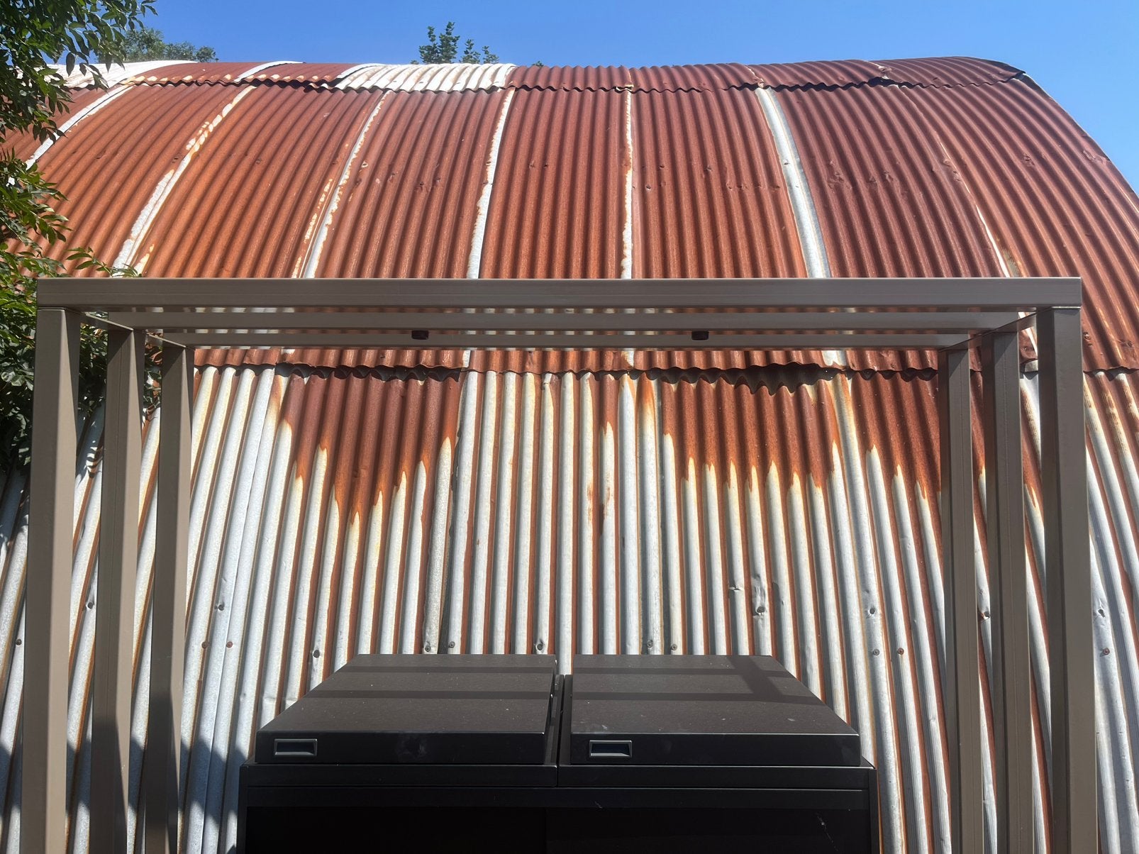 Slanke stalen pergola met In-Lite verlichting, Ophalen, Zo goed als nieuw