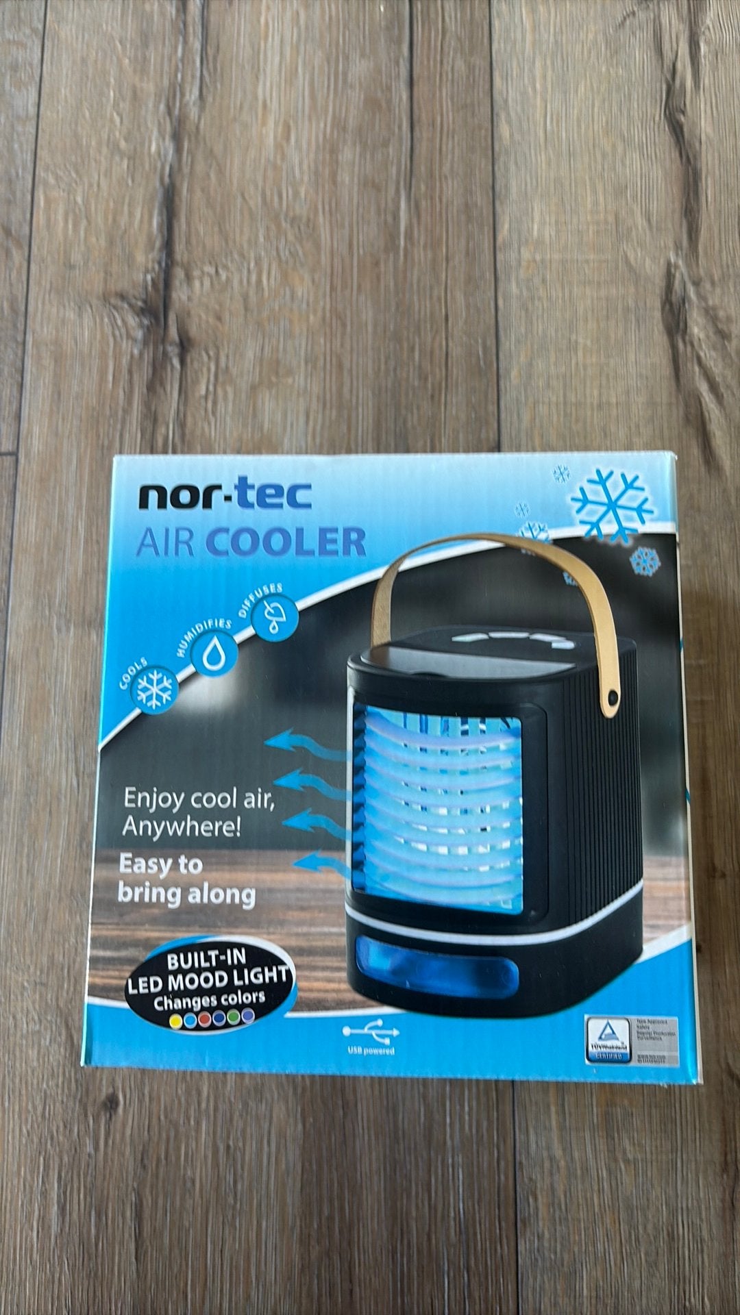 Nieuwe Nor-tec Air Cooler – USB – luchtkoeler met LED, Ophalen of Verzenden, Zo goed als nieuw