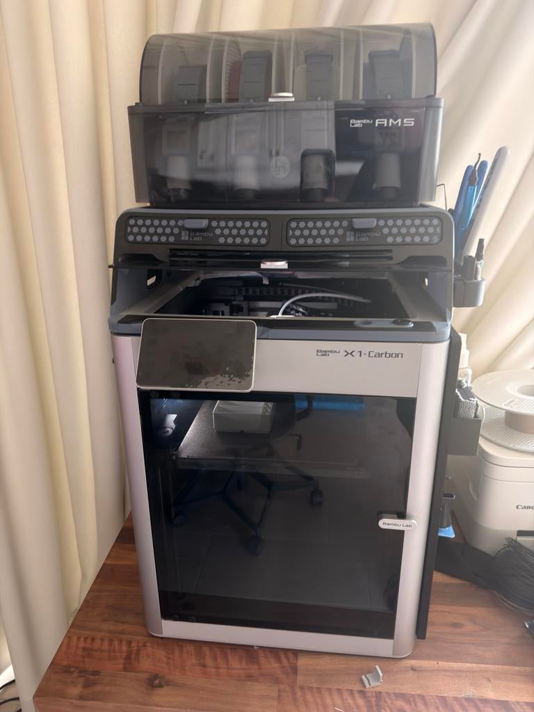 Bambu Lab X1-Carbon 3D-printer met AMS, Computers en Software, 3D Printers, Ingebouwde Wi-Fi, Ophalen of Verzenden, Zo goed als nieuw