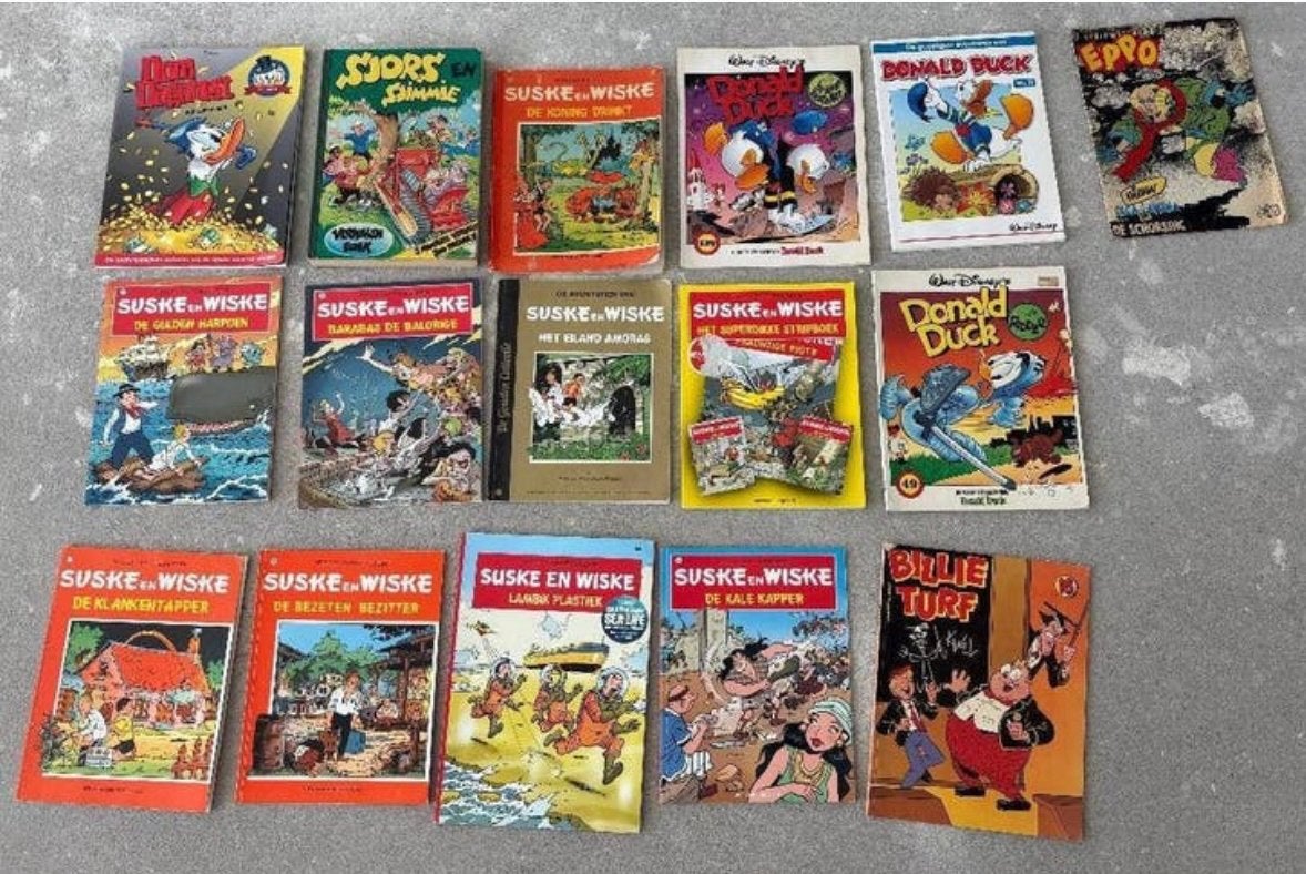 Donald Ducks, Suske en Wiske en Sjors en Sjimmie (pps), Meerdere stripboeken, Ophalen of Verzenden, Zo goed als nieuw