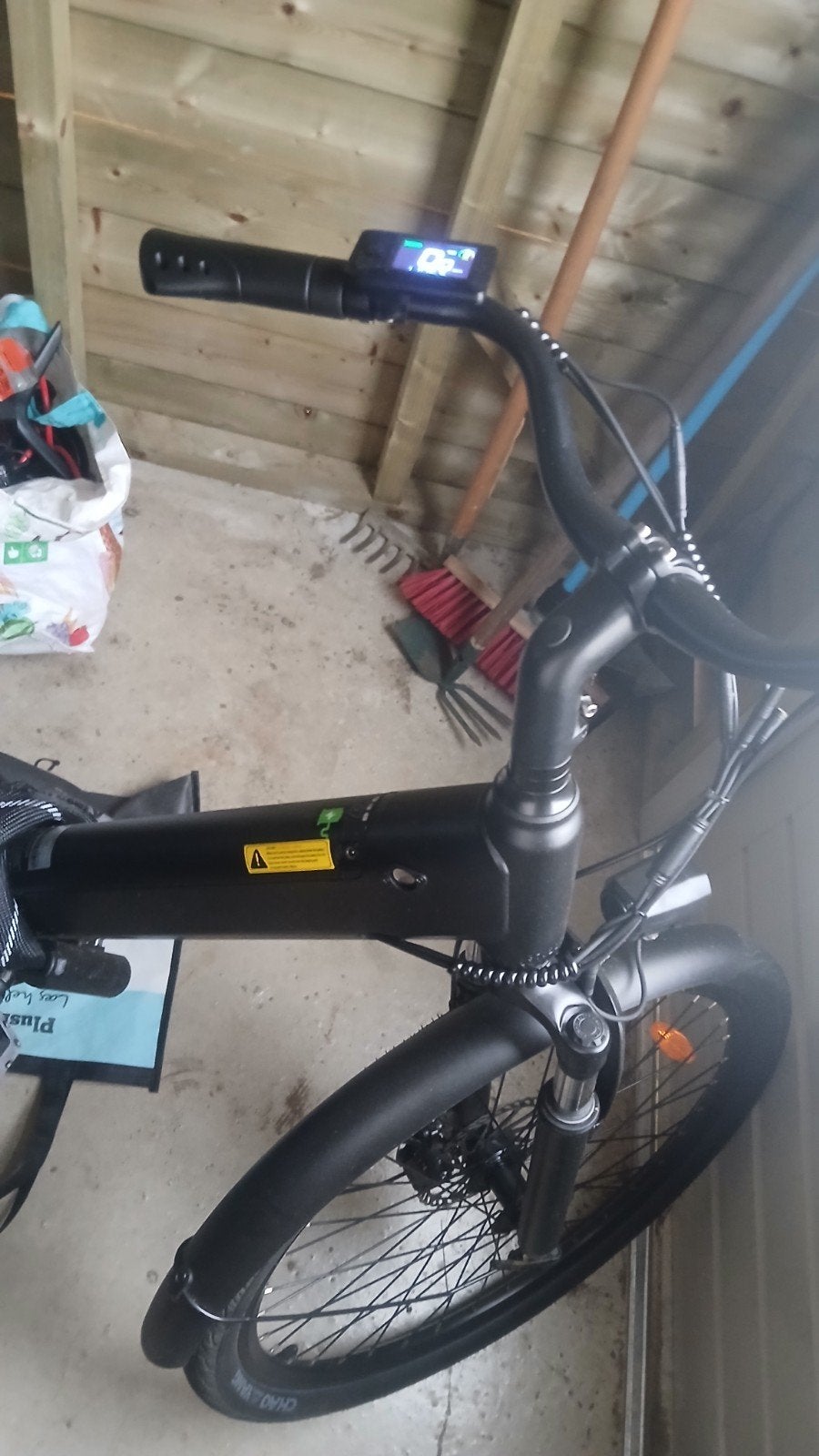 Elektrische fiets zwart, Ophalen, Gebruikt