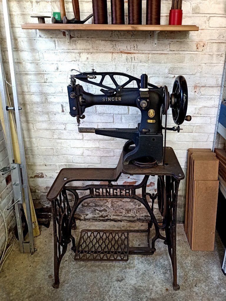 "Singer" Schoenmakers Trapnaaimachine, Ophalen, Gebruikt, Naaimachine, Singer