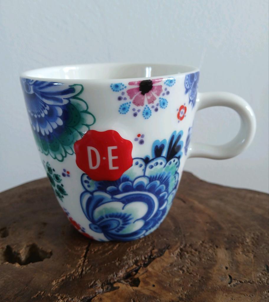 Douwe Egberts Dutch Indigo mok. Folk Fever collectie, Nieuw, Ophalen of Verzenden, Overige stijlen, Kop(pen) en/of Schotel(s)