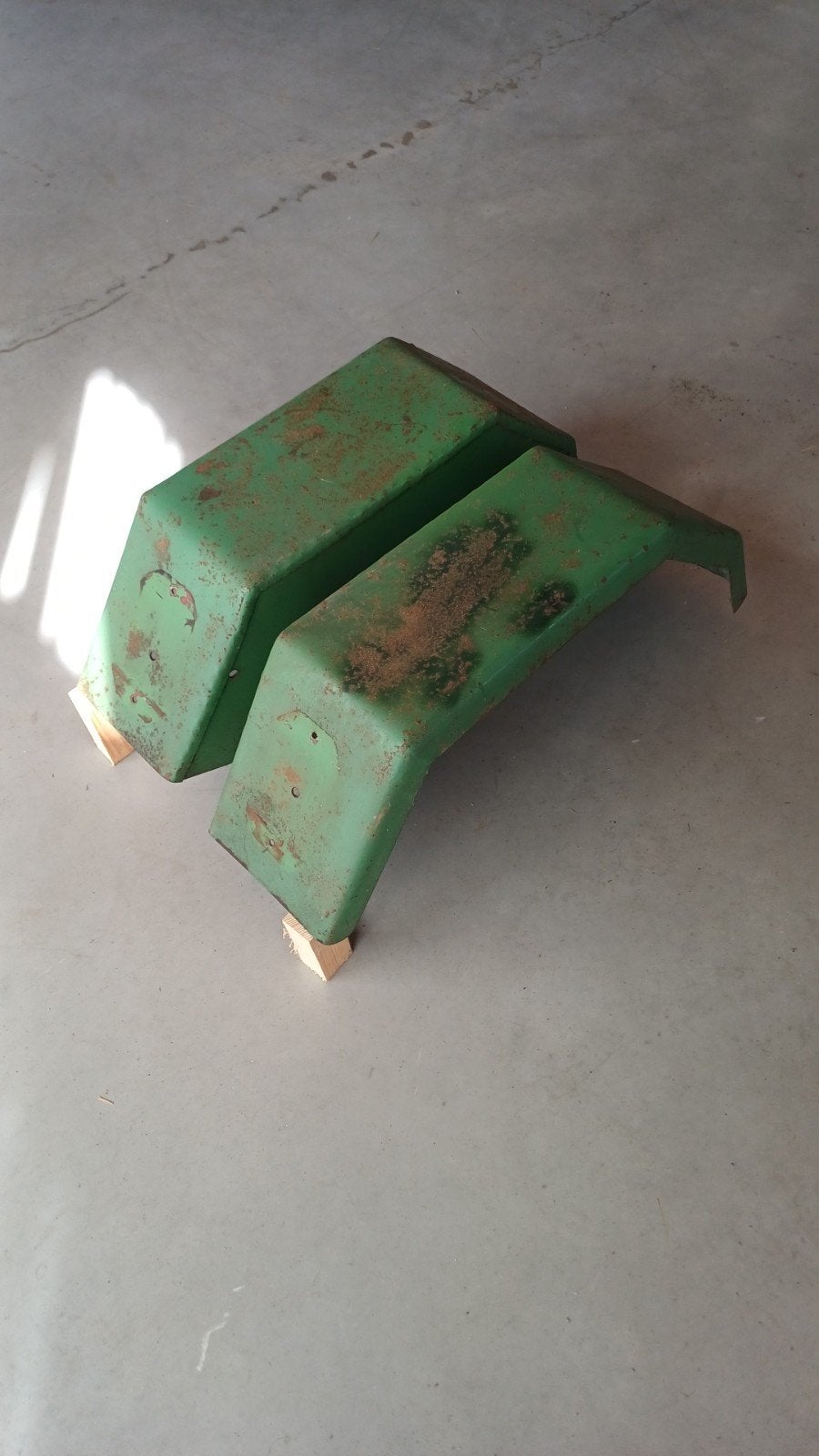 spatborden en stoel mini trekker, Ophalen