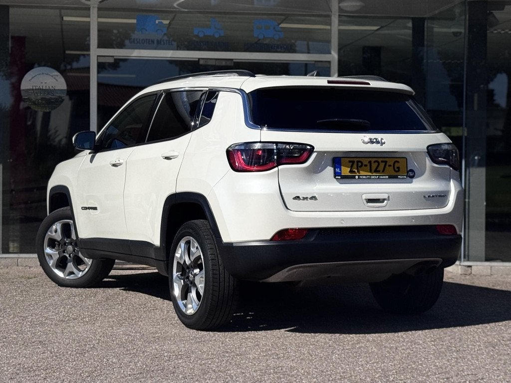 Jeep Compass 1.4 MultiAir Limited 4x4 | Leer | Cruise contro, Auto's, Jeep, Automaat, 450 kg, Gebruikt, Euro 6