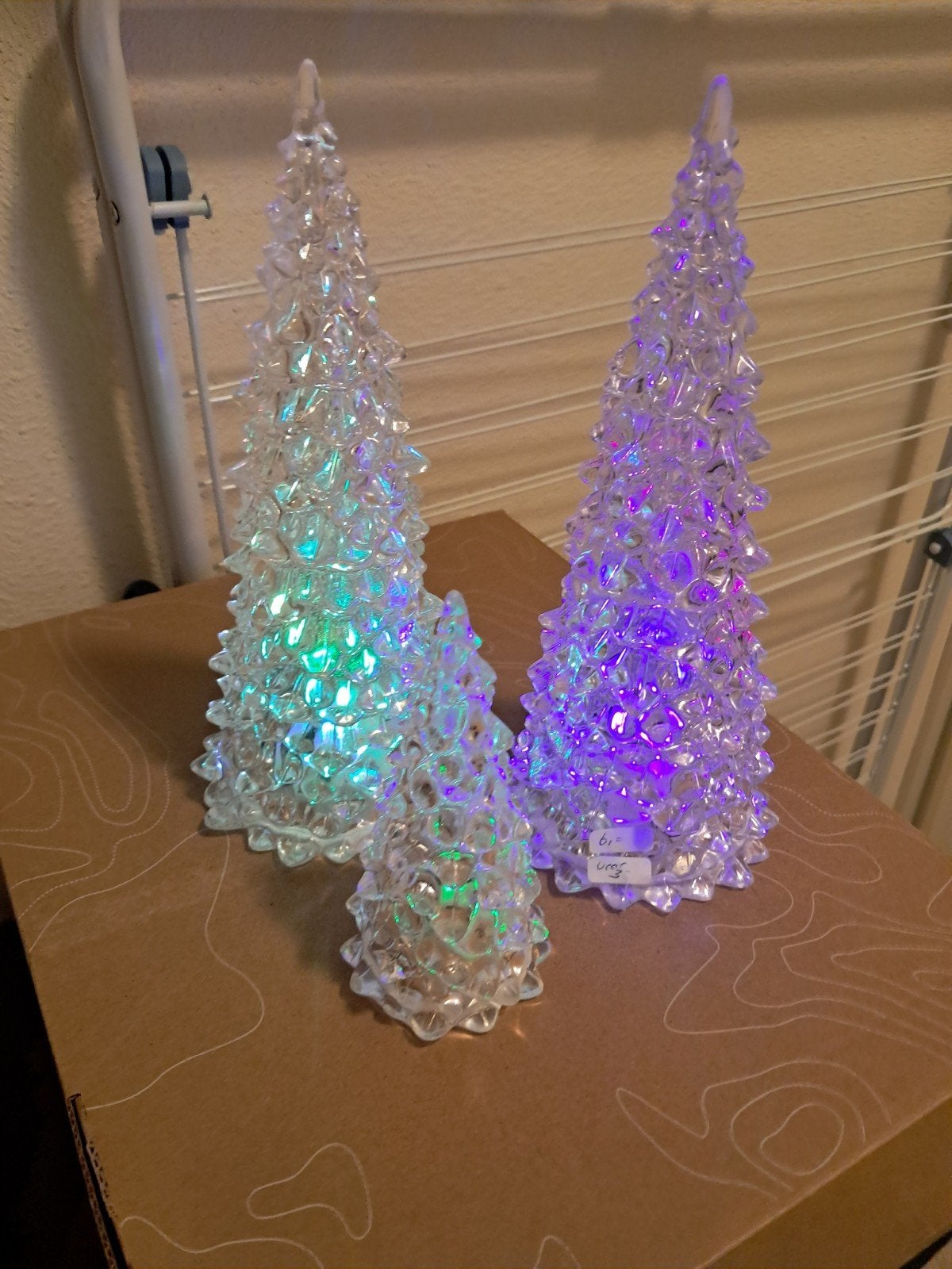 Lemax verlichte bomen 3 voor 6 euro, Ophalen of Verzenden