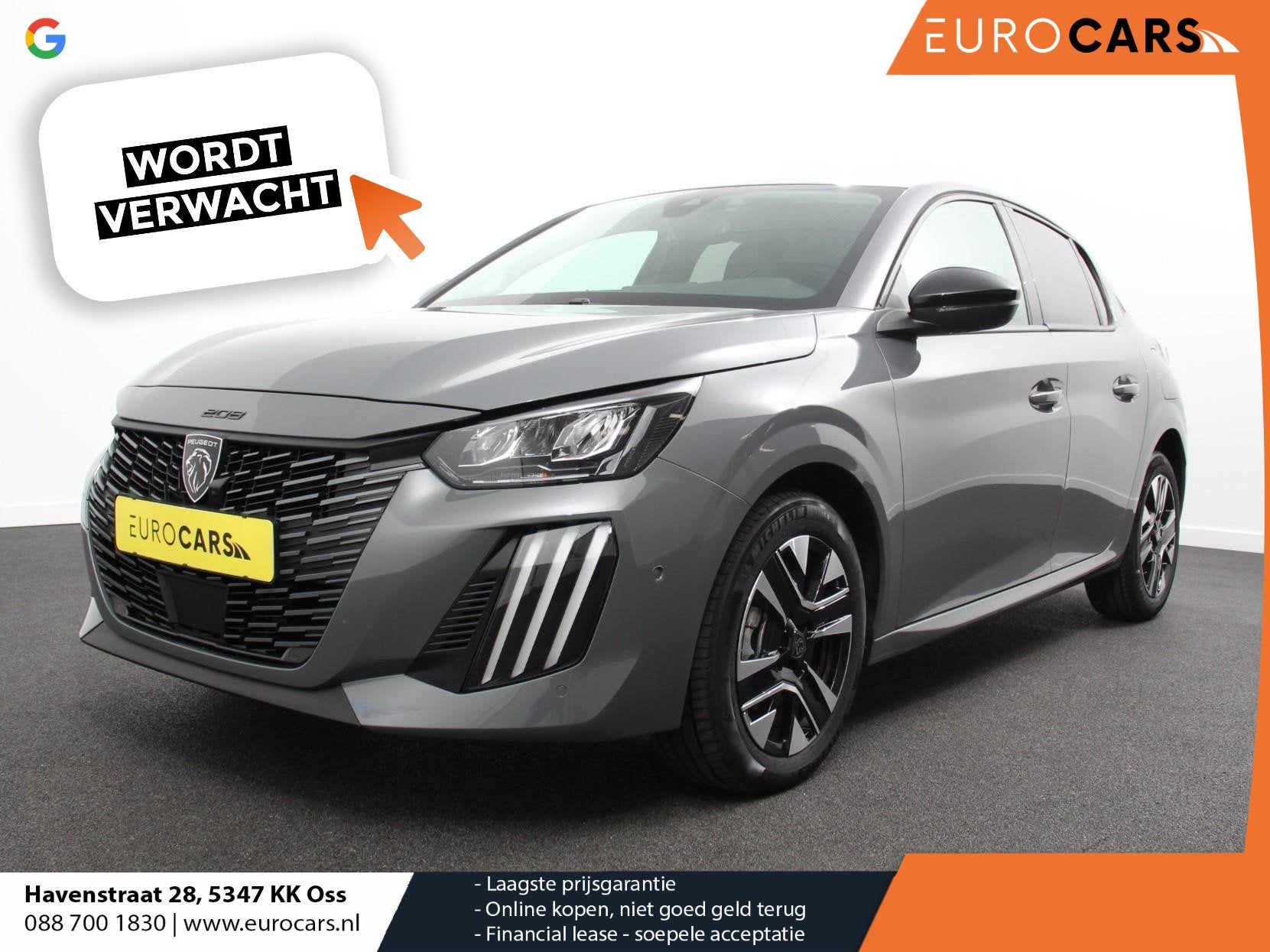 Peugeot 208 1.2 Hybrid 100PK Automaat Allure Navigatie Apple, Auto's, Gebruikt, 1199 cc, Leder en Stof, Automatische klimaatregeling