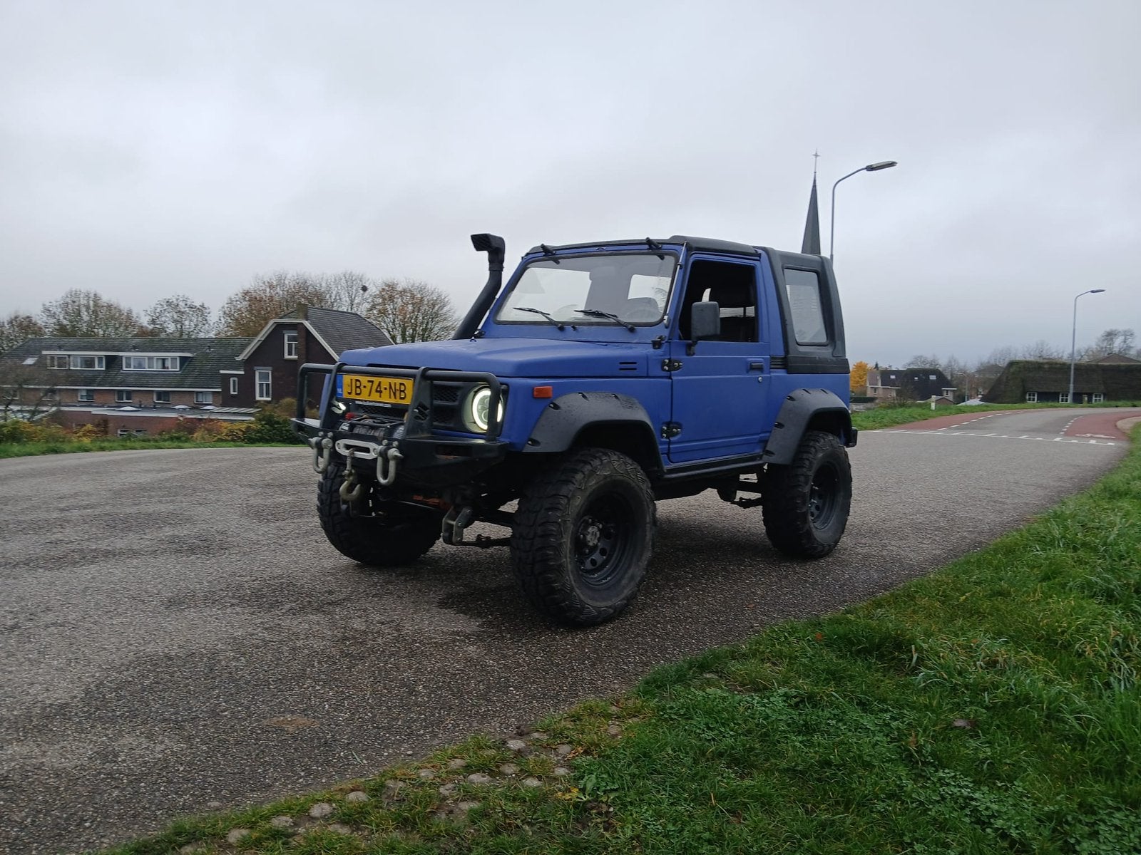 Suzuki Sj-410 1.0 Q Open 4WD 1982 Zwart, Auto's, 4 cilinders, Blauw, Handgeschakeld, Particulier