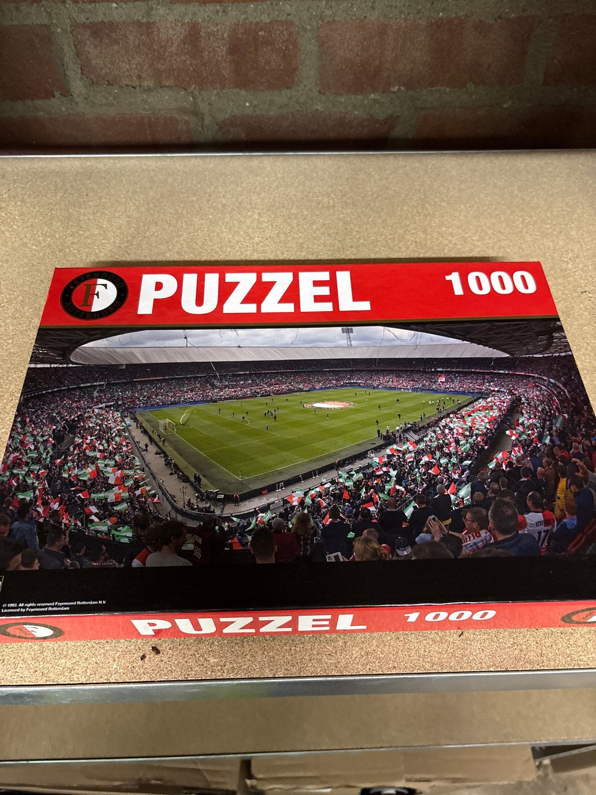 Feyenoord Stadion Puzzel 1000 stukjes, Een of twee spelers, Ophalen of Verzenden, Zo goed als nieuw