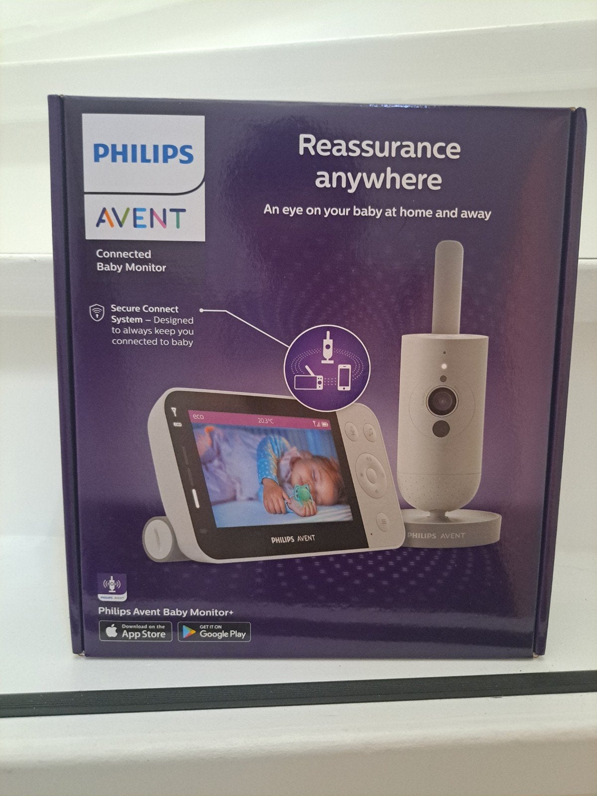 Philips Avent Babyfoon SCD923 met camera en app-connectie, Kinderen en Baby's, Babyfoons, Nieuw, 250 meter of meer, Camera, Terugspreekfunctie