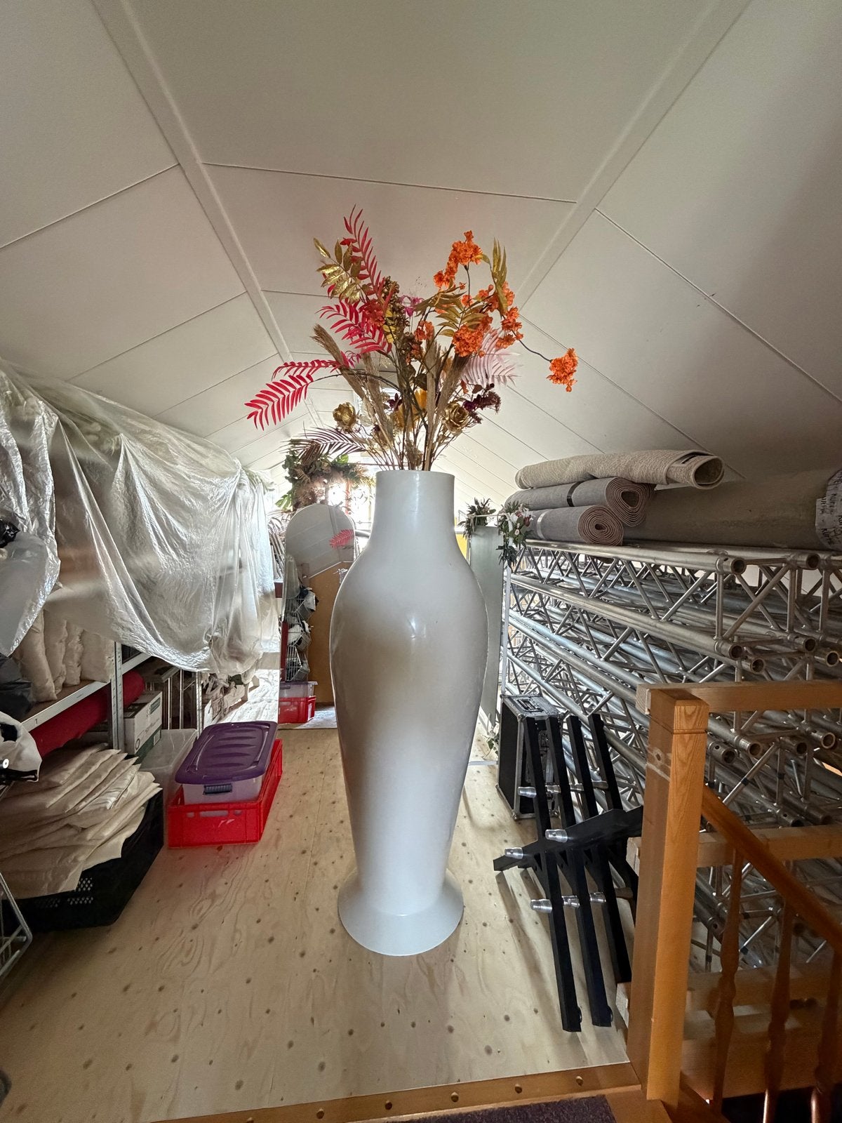 Kartell Miss Flower Power vaas incl. bloemstuk, Kunststof, Beige, Inclusief decoratie, Ophalen of Verzenden
