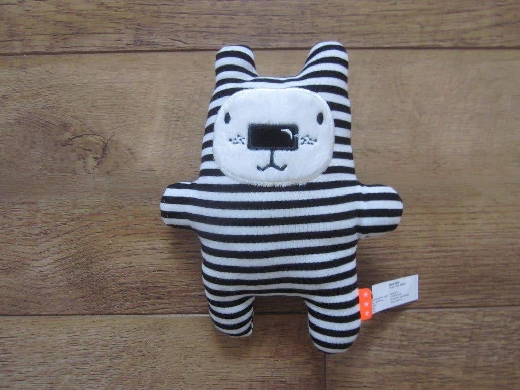 Hema zwart-wit jersey gestreept konijn knuffel zacht gezicht, Hema, Overige karakters, Ophalen of Verzenden, Middelgroot (20 tot 80 cm)