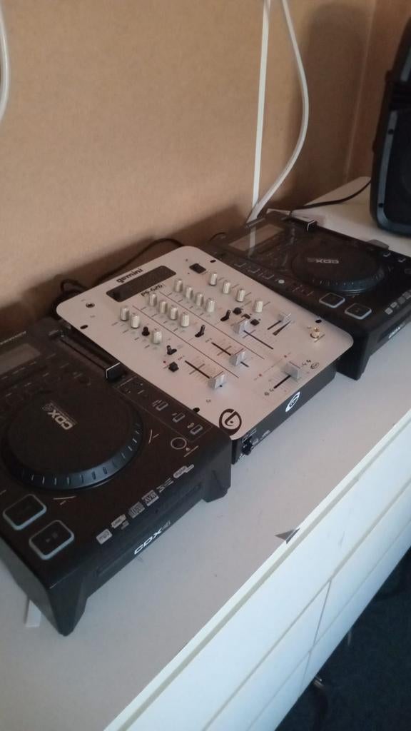 Complete DJ-set: Audio Phony draaitafels met Gemini mixer, Ophalen of Verzenden, Gebruikt, Dj-set, Overige merken