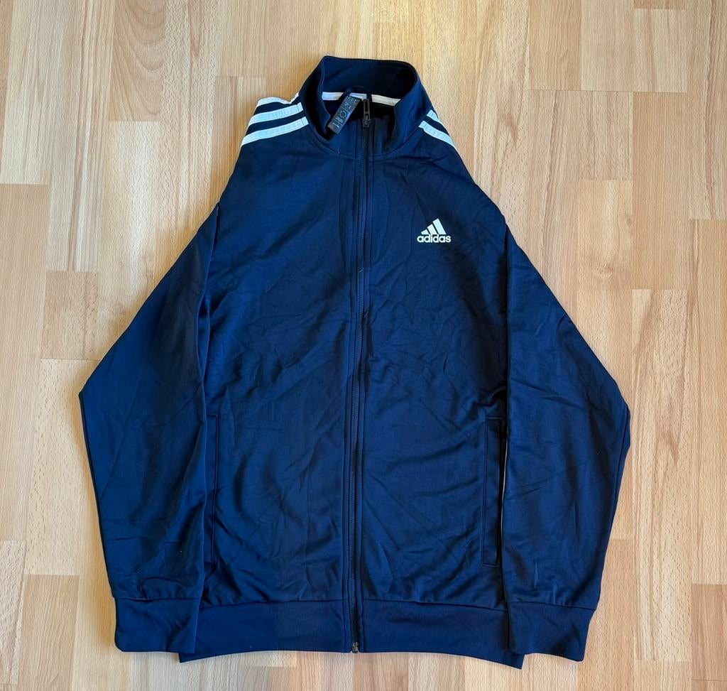 Vintage adidas sport vest donkerblauw S, Kleding | Heren, Truien en Vesten, Ophalen of Verzenden, Zo goed als nieuw, Maat 46 (S) of kleiner