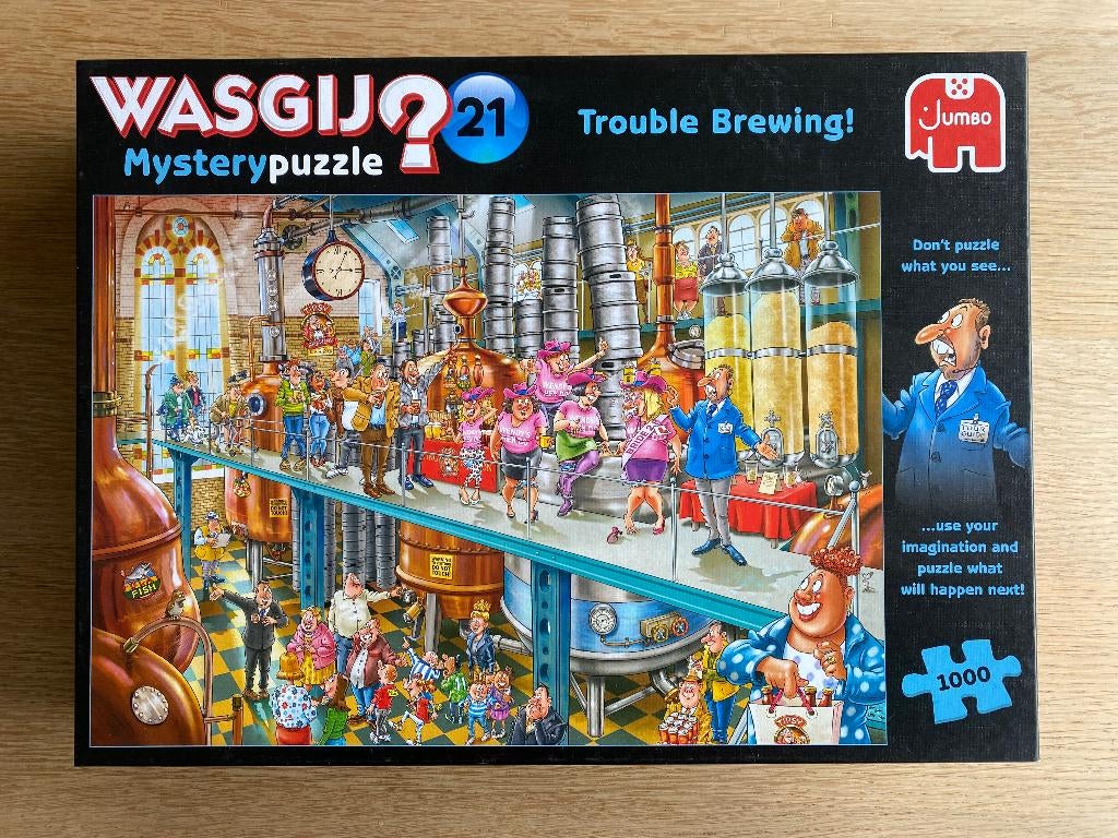 Twee WasGij puzzels, Hobby en Vrije tijd, Denksport en Puzzels, Ophalen, 500 t/m 1500 stukjes, Zo goed als nieuw, Legpuzzel