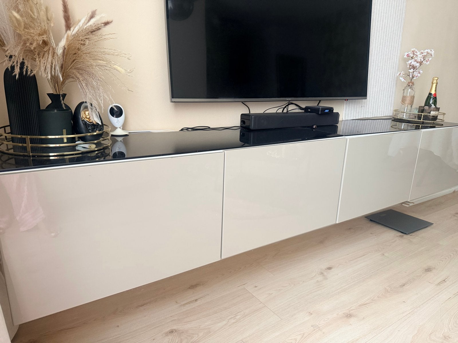 4 Witte IKEA Pax Kasten met Beige Hoogglans Deuren, Ophalen, Gebruikt