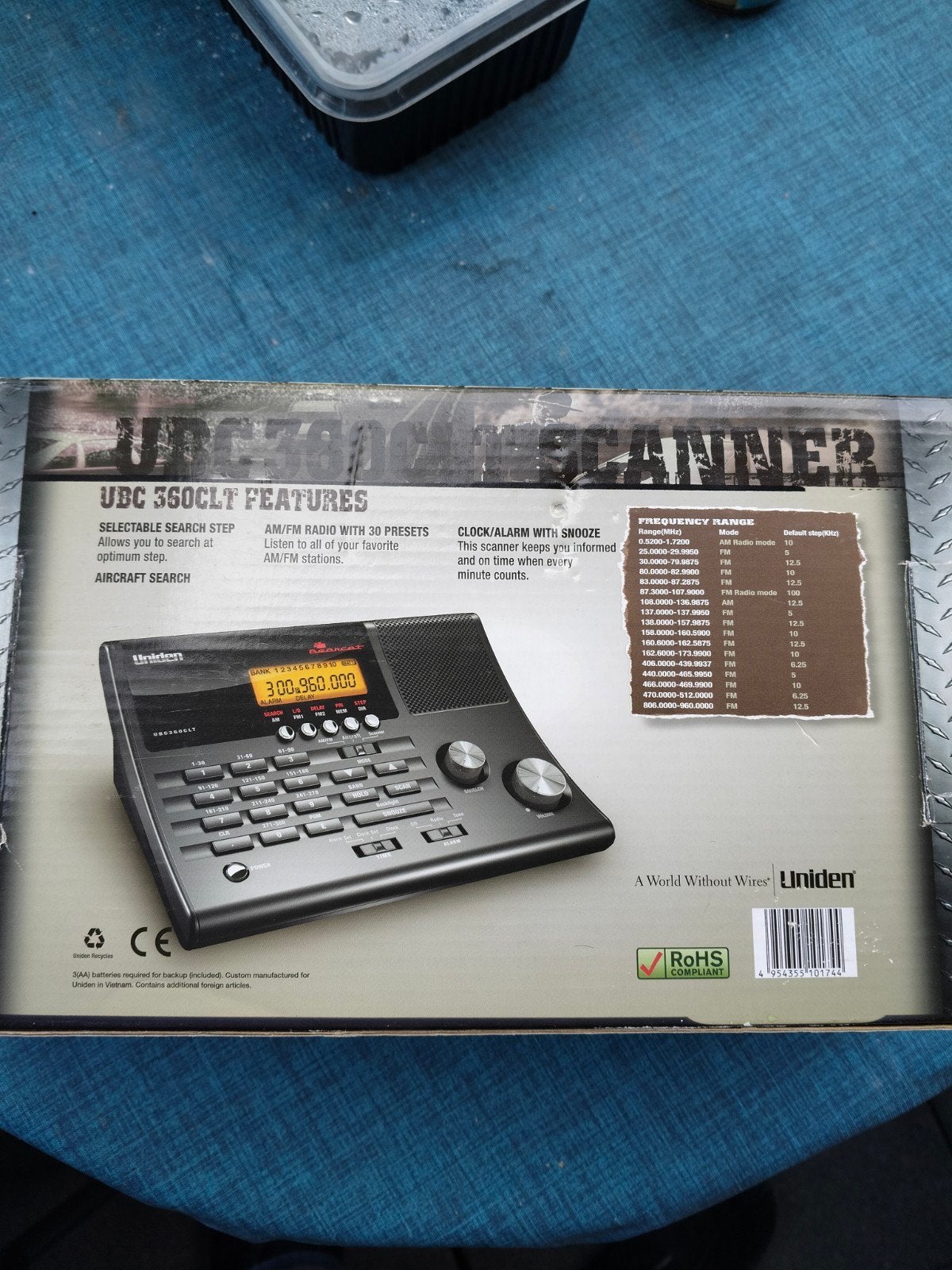 Uniden Bearcat UBC360CLT Scanner met antenne en netvoeding, Ophalen, Gebruikt, Radio