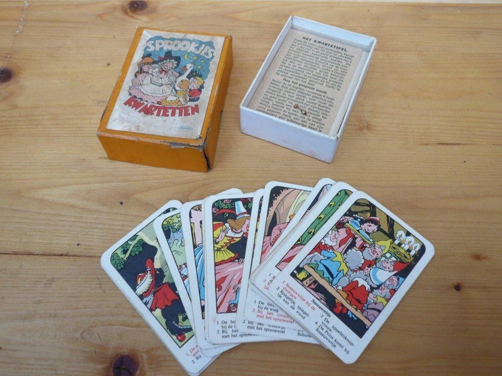 Leuk nostalgisch sprookjeskwartet, Verzamelen, Speelkaarten, Jokers en Kwartetten, Ophalen of Verzenden, Gebruikt, Kwartet(ten)