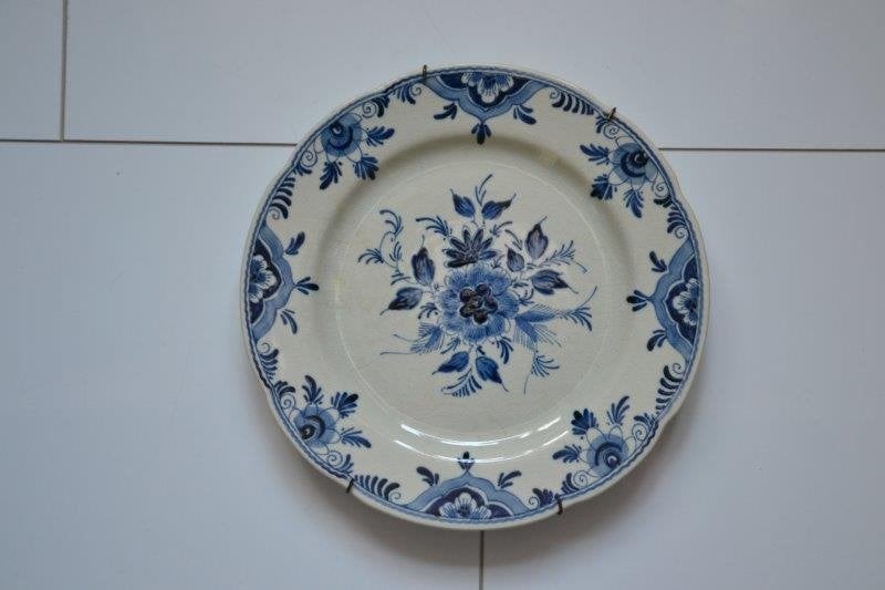 Delftsblauw wandbord zuid holland gouda. 23Cm doorsnee!, Antiek en Kunst, Antiek | Wandborden en Tegels, Ophalen of Verzenden
