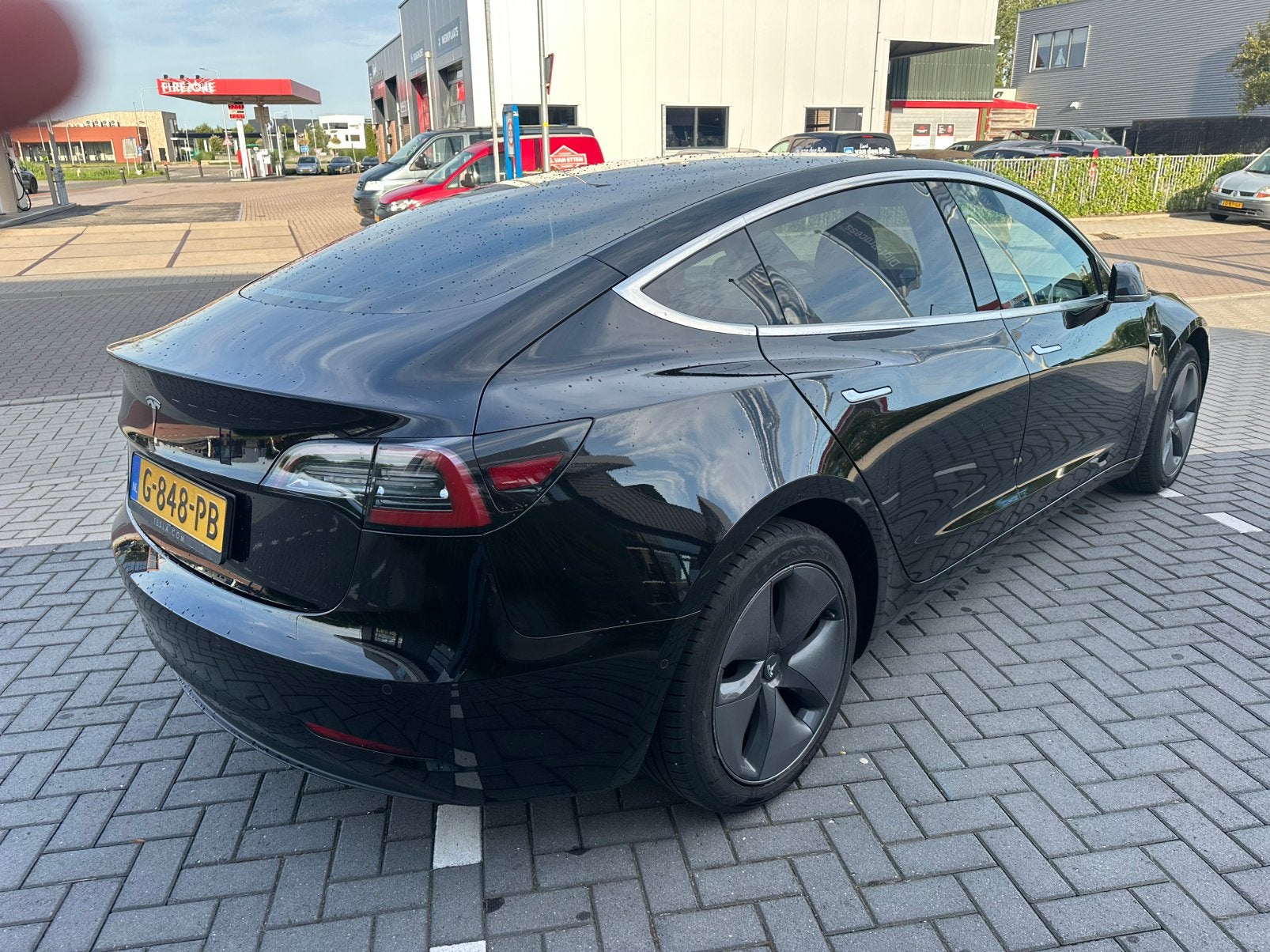 Tesla Model 3 2019 Zwart, Auto's, Automaat, Zwart, Zwart, Origineel Nederlands