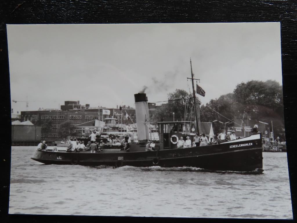 ansichtkaart sleepboot "Scheelenkuhlen", Ophalen of Verzenden, Motorboot, Kaart, Foto of Prent