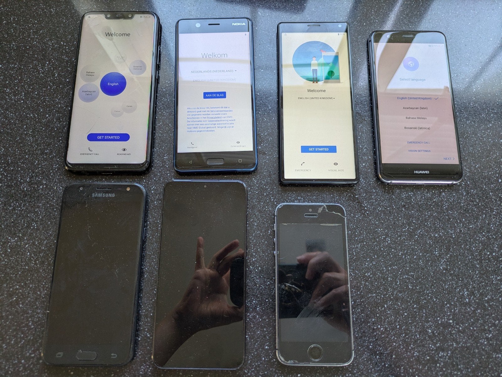 Partij diverse smartphones: Huawei, Nokia, Samsung, iPhone, Gebruikt, Overige modellen, Ophalen of Verzenden, Zonder simlock