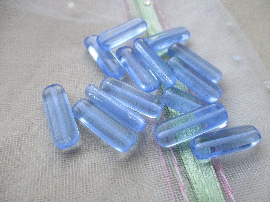 479/ AANBIEDING partij blauwe crystal staafjes glaskralen, Ophalen of Verzenden, Nieuw, Hanger