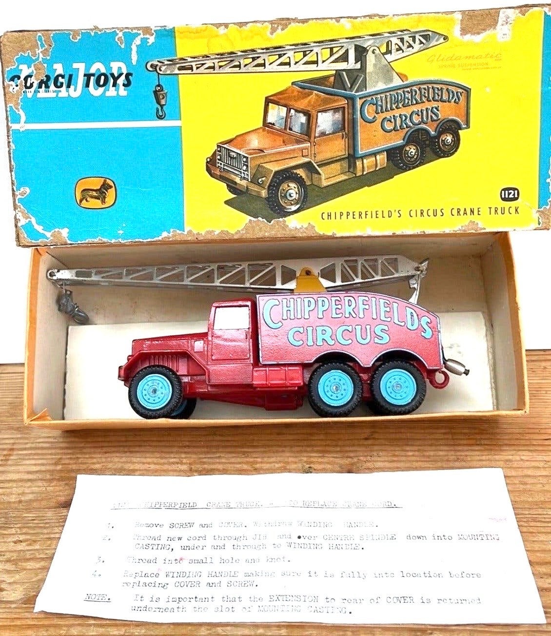 Vintage Corgi Toys Chipperfield's Circus Kraanwagen, Antiek en Kunst, Ophalen of Verzenden