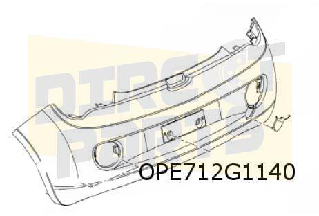 Opel Adam (1/13-9/19) achterbumper (bij PDC) (te spuiten) Or