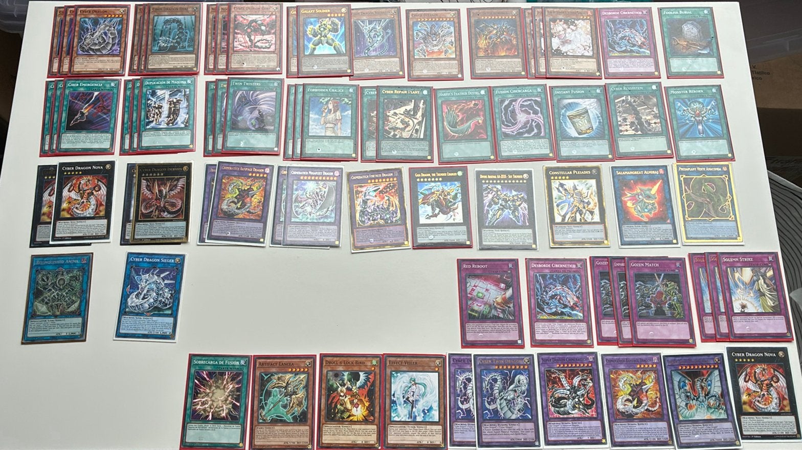 Cyber dragon Yu-gi-Oh! Deck with Side deck, Ophalen of Verzenden, Zo goed als nieuw, Speeldeck