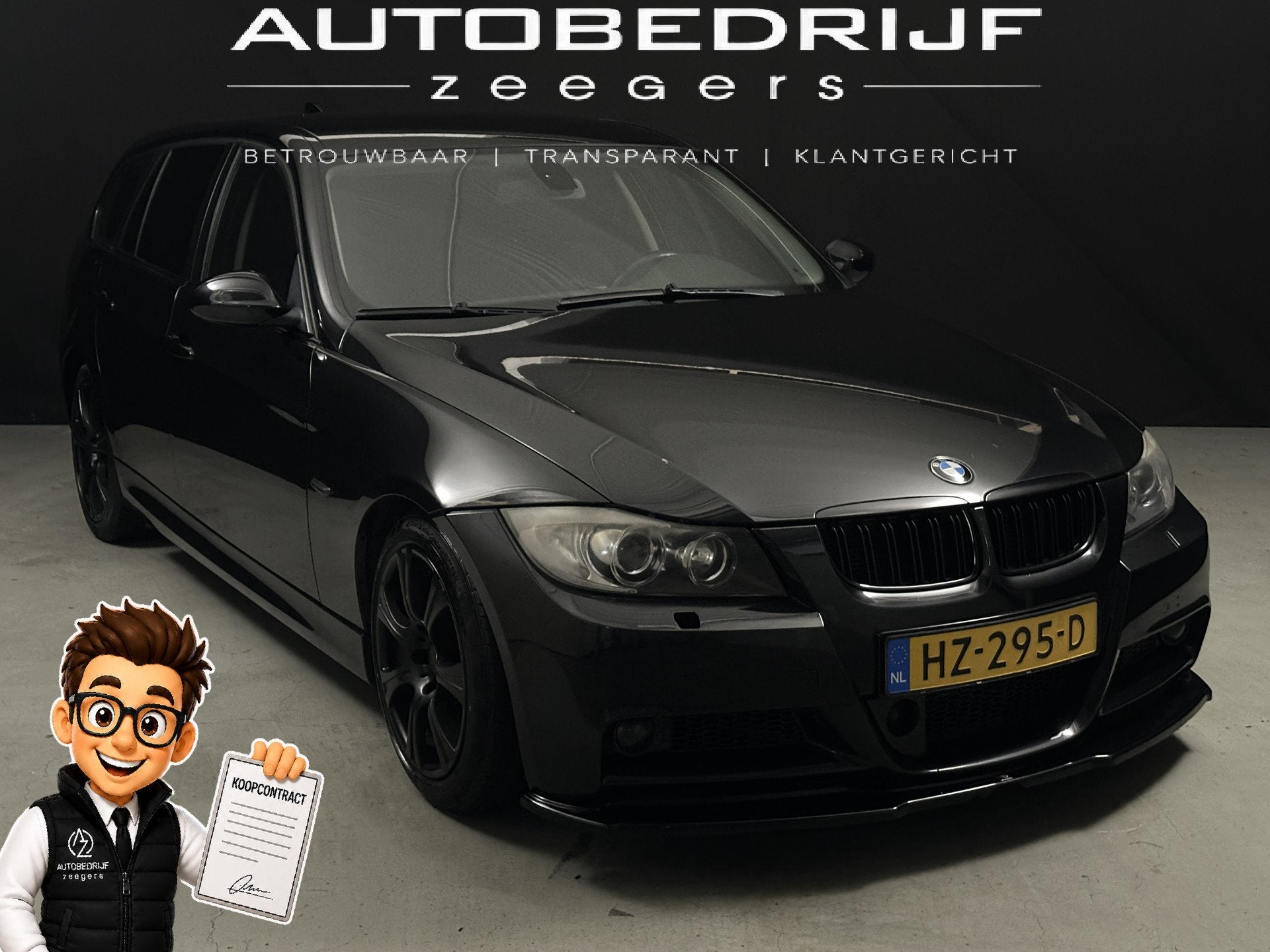 BMW 3 Serie Touring 325xi Executive *AC*Automaat* (bj 2006), Auto's, Automaat, Gebruikt, 2494 cc, Zwart