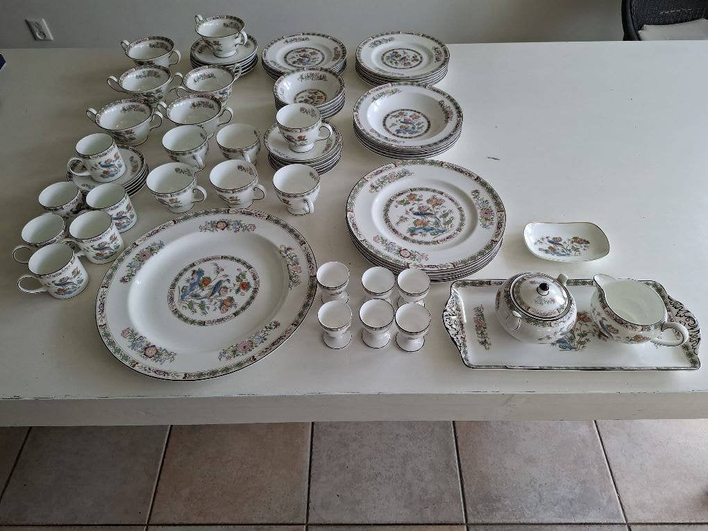 Prachtig Wedgewood Kutani Crane Servies, Ophalen