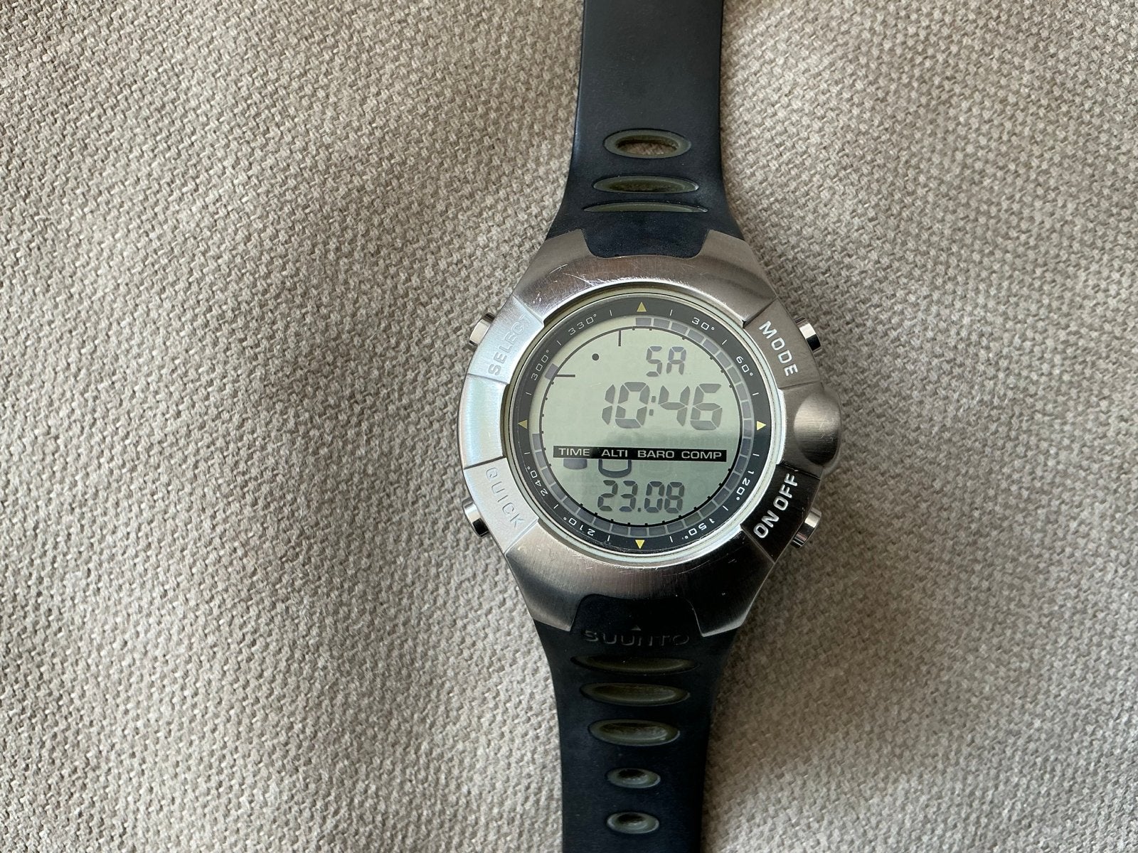 Suunto Observer sporthorloge met hoogtemeter en kompas, Ophalen of Verzenden, Hoogte, Zo goed als nieuw, Zwart