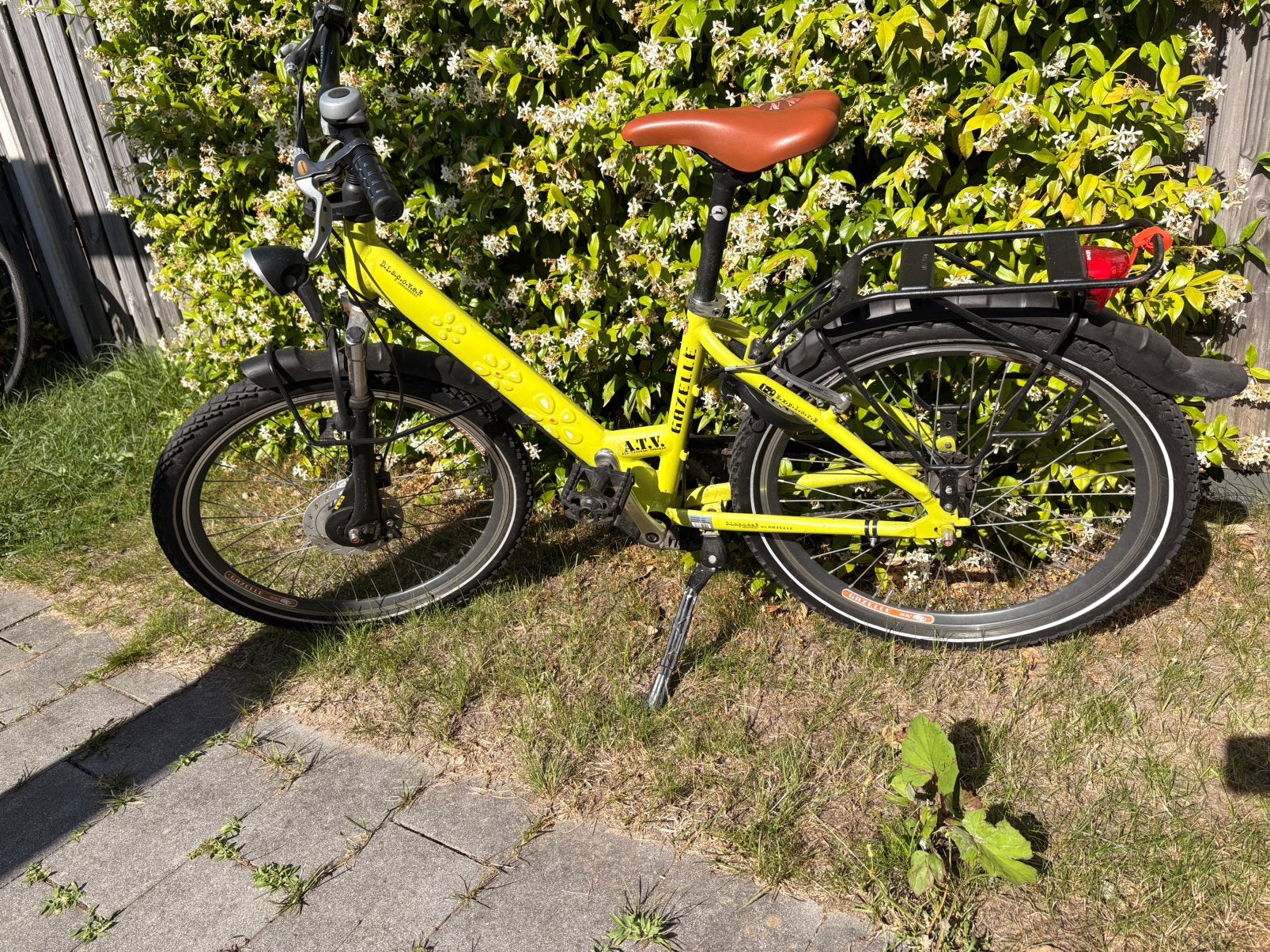 Meisjesfiets Gazelle 24 inch TEAB., Fietsen en Brommers, Fietsen | Meisjes, Ophalen, Versnellingen, Schijfrem, Gebruikt