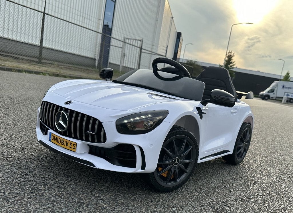 Mercedes GT-R AMG zwart 12V RC - Leder - Rubberband en MP3, Kinderen en Baby's, Ophalen of Verzenden, Nieuw, Overige typen